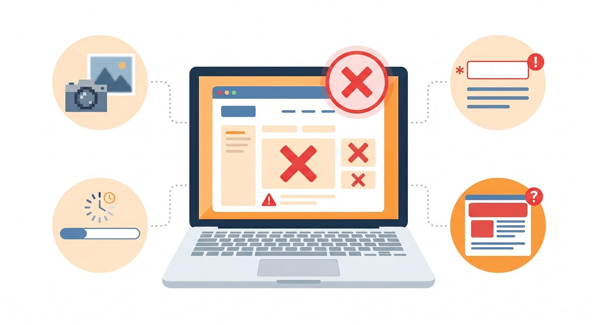 9 typische Website-Fehler, die Kunden kosten